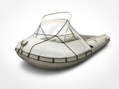 Прозрачный носовой тент с таргой на лодку Хантер Stels 375 Аэро
