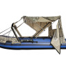 Тент трансформер КОМБИ на лодку RiverBoats 370 НДНД с дверью