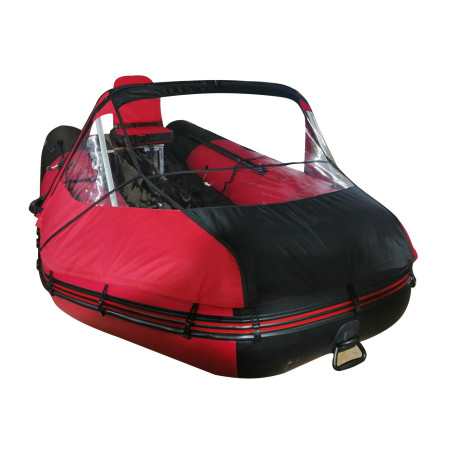 Прозрачный носовой тент на лодку Лидер 325 Тундра НДНД
