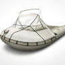 Прозрачный носовой тент с таргой на лодку RiverBoats 330